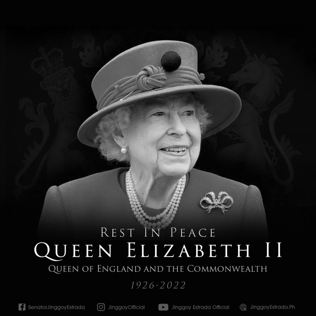 Philippine senators mourn death of Queen Elizabeth II – Jinggoy ...
